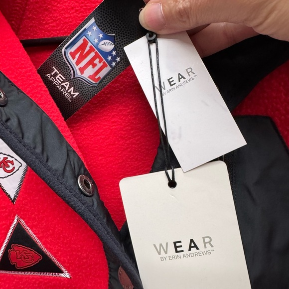 Red Fleece Utility Jacket - Picture 3 of 4